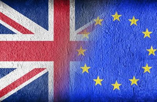 Banderas de UK y la UE