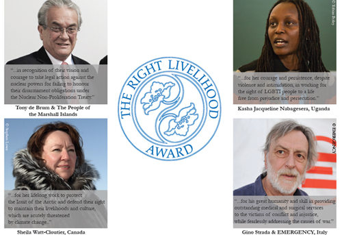Los ganadores del Premio Nobel alternativo 2015