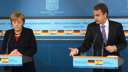 Merkel y Zapatero en Madrid