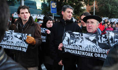 Niko Moreno en una manifestación