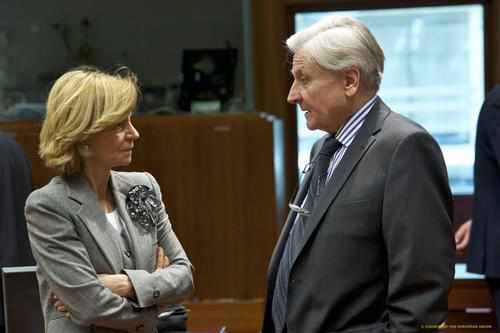 Elena Salgado y Jean-Claude Trichet