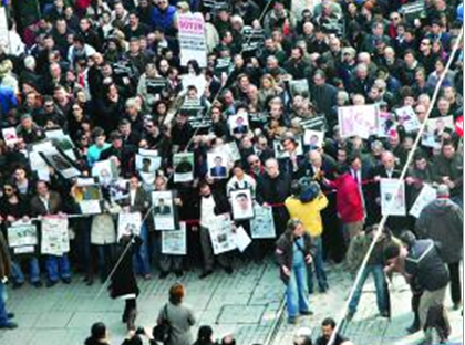 Manifestación por la libertad de prensa en Turquía