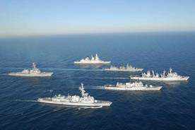 Barcos de la OTAN en el Mediterráneo