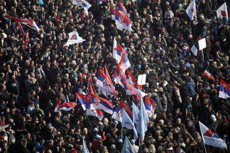 Protesta antigubernamental en Serbia