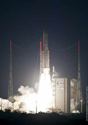 Despegue del cohete Ariane-5