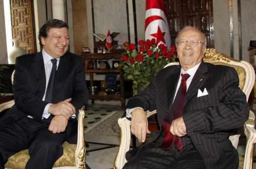 Barroso y el primer ministro tunecino, Beji Caid Essebsi