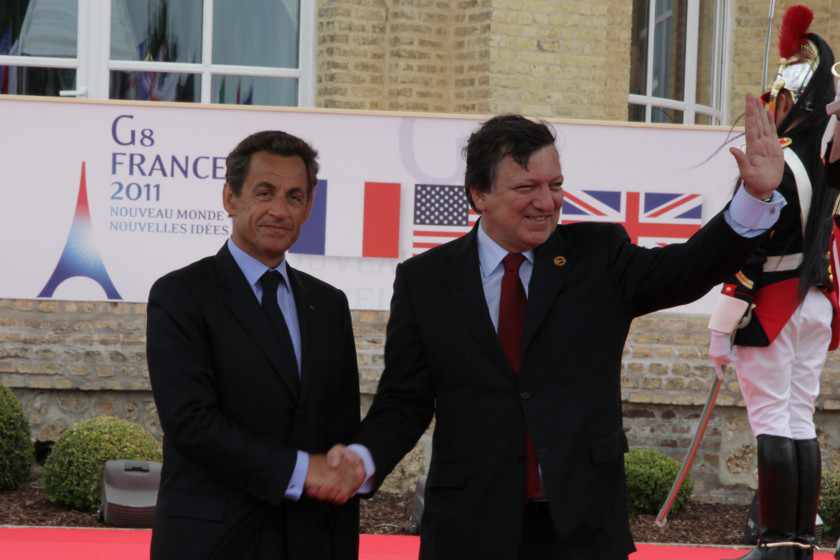 Sarkozy y Barroso, en Deauville