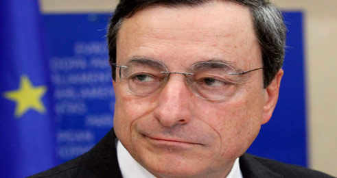 Primer plano de Mario Draghi