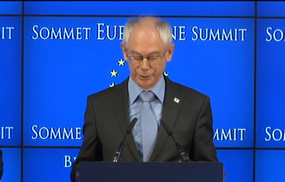 Herman Van Rompuy en rueda de prensa
