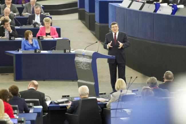 Barroso, pte. de la CE, ante el Parlamento Europeo