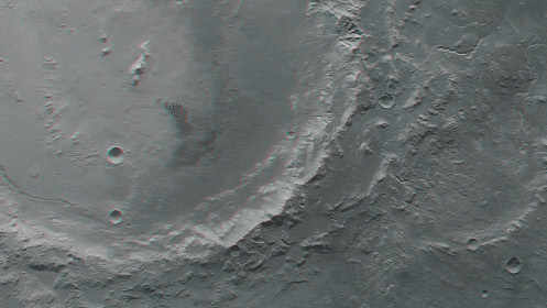 Cráter Eberswader en 3D