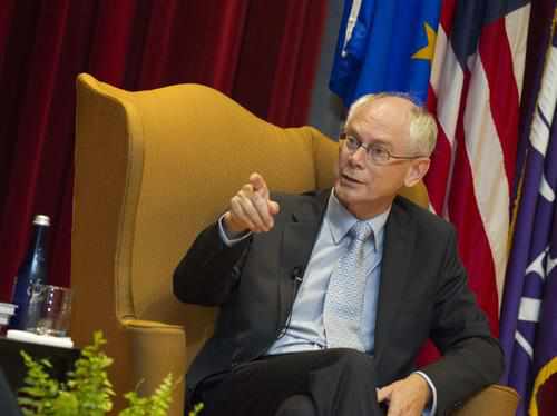 El presidente van Rompuy, en la Universidad de Nueva York