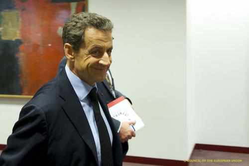 Nicolas Sarkozy, al término del Consejo Europeo