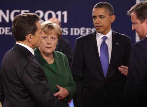 Sarkozy, Merkel, Obama y Cameron en el G20