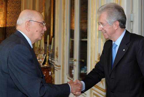 Mario Monti y Giorgio Napolitano