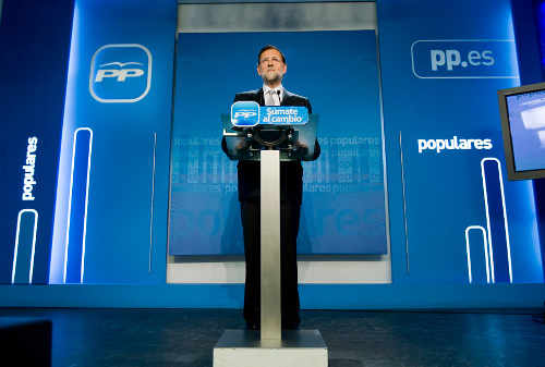 Mariano Rajoy, en su mensaje de la noche electoral