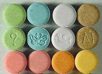 píldoras de colores