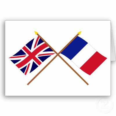 Banderas de Francia y Reino Unido