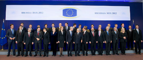 Foto de familia del Consejo Europeo, 30 de enero de 2012