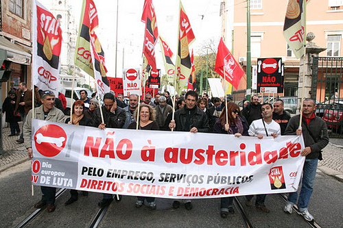 Manifestación en Portugal contra los planes de ajuste