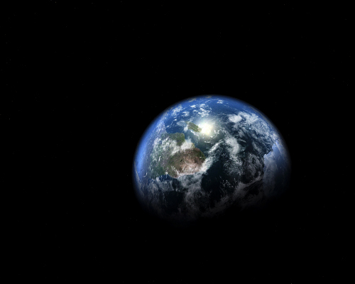El planeta Tierra sobre un fondo negro