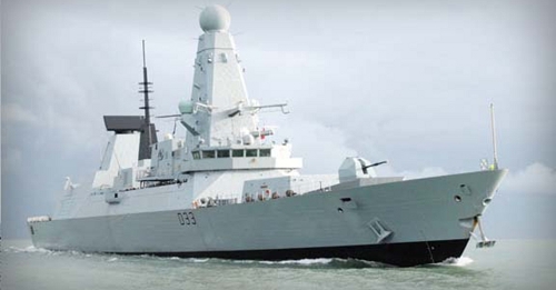El destructor británico HMS Dautless