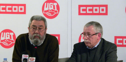 Los secretarios generales de UGT y CCOO critican la reforma laboral
