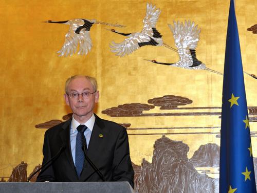 Herman van Rompuy, en la cumbre UE-China, feb. 2012