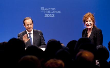 François Hollande, en un acto de campaña por la igualdad