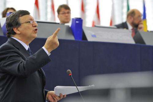 El presidente de la CE, Barroso, en el Parlamento Europeo