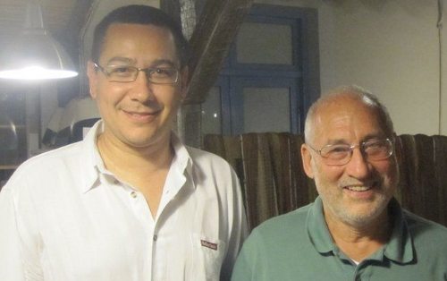 Victor Ponta y Joseph Stiglitz