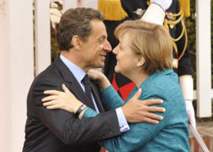 Merkel y Sarkozy, en Deauville, mayo de 2011