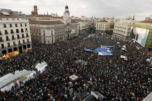 Concentración del 15M en la Puerta del Sol (Madrid)