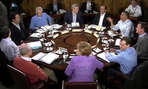 Los líderes del G8, en la cumbre de Camp David