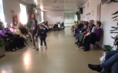 Sala de espera en un hospital de Madrid