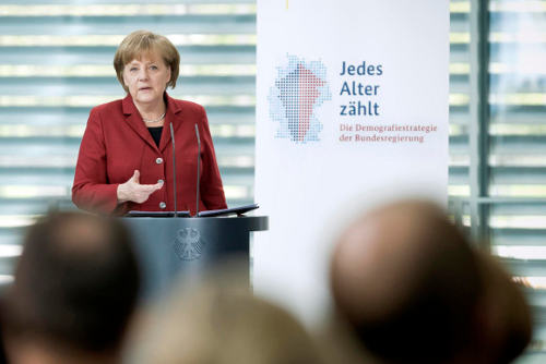 Angela Merkel, en un acto sobre estrategia demográfica