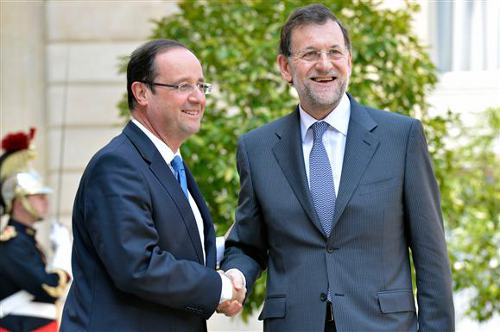 Hollande y Rajoy, en París