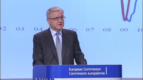 El comisario Olli Rehn informa de las previsiones económicas