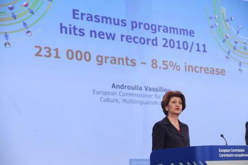 La comisaria de Educación presenta las cifras Erasmus