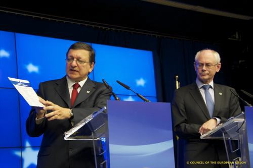 Barroso y Van Rompuy, en el Consejo Europeo de mayo 2012