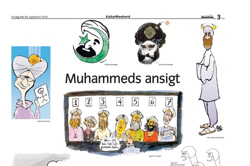 Algunas de las caricaturas de Mahoma publicadas por Jyllands-Posten