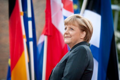 Angela Merkel, en un acto del Consejo Báltico