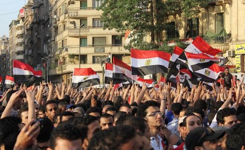 Una multitud en la Plaza Tahrir
