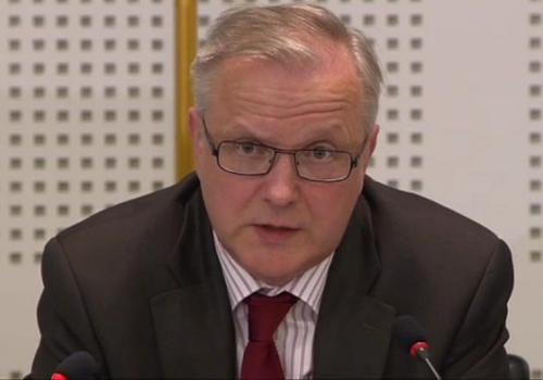 El comisario Olli Rehn, en el Parlamento Europeo