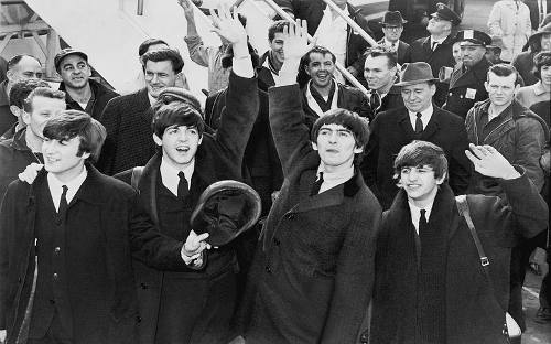 Beatles en su gira estadounidense