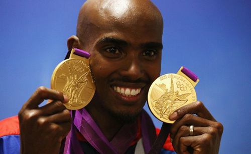 El atleta británico, Mo Farah, doble medallista