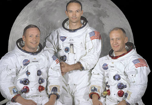 Tripulación del Apolo 11. Armstrong, Collins y Aldrin