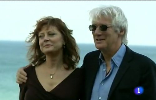 Susan Sarandon y Richard Gere delante de la playa de la Concha