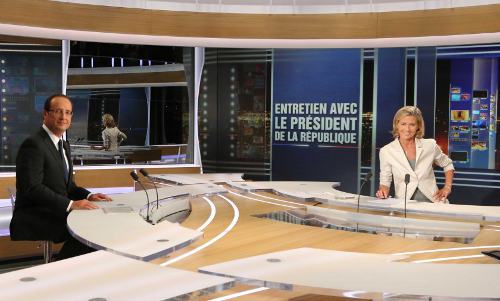 Hollande, entrevistado en el canal TF1