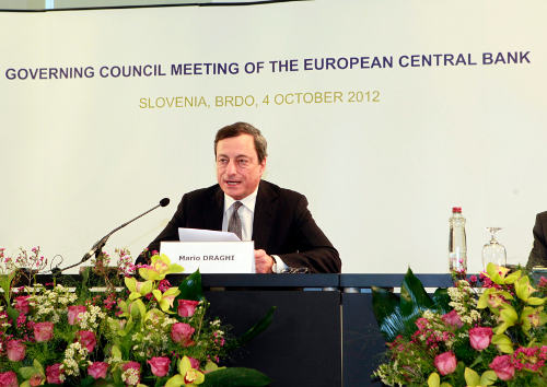 Rueda de prensa de Mario Draghi en Liubliana (Eslovenia)